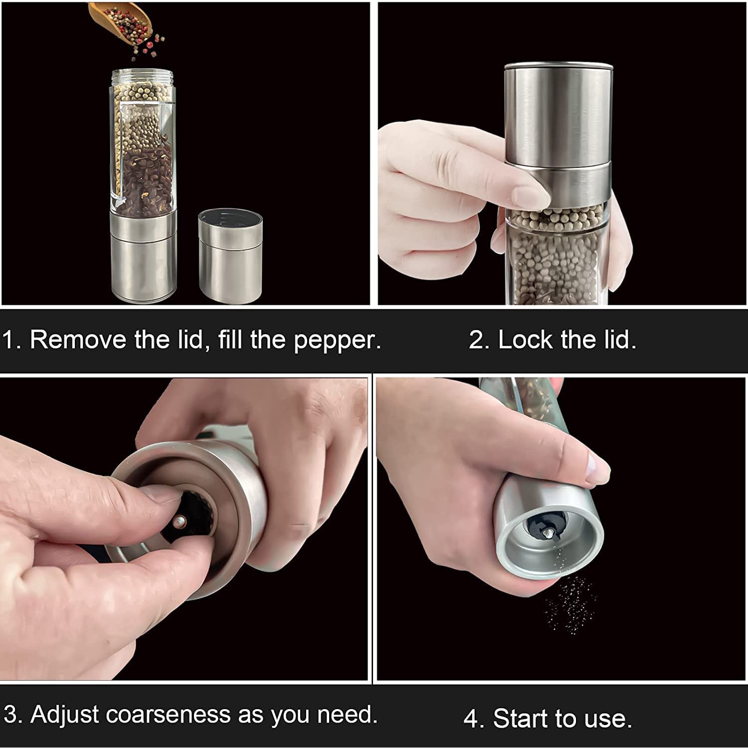 Compact Salt and Pepper Mill Compact Salt and Pepper Mill